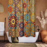 Bohemian Gyspy Patchwork Floral Mandala Boho Chic Shower Curtain MANDALA