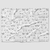 Boobs Female Body Feminist Boho Fleece Throw Blanket BOOBS