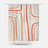 Watercolor Abstract Pastel Pink Mid Century Modern Shower Curtain CANDY