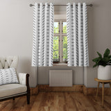 Minimalist Black White Farmhouse Blackout Window Curtain CASABLANCA