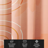Mid Century Modern Salmon Pink Blackout Window Curtains CLARA - 2 Panels - Nursery Curtains