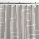 Mid Century Modern Abstract Minimalist Beige White Shower Curtain DANA
