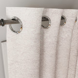 Abstract Art Ivory White Beige Neutral Modern Boho Blackout Window Curtains ADELE - 2 Panels