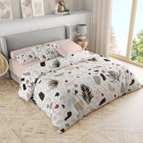 Tropical Organic Neutral Cotton Duvet Cover Set DYPSIS