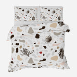 Tropical Organic Neutral Cotton Duvet Cover Set DYPSIS