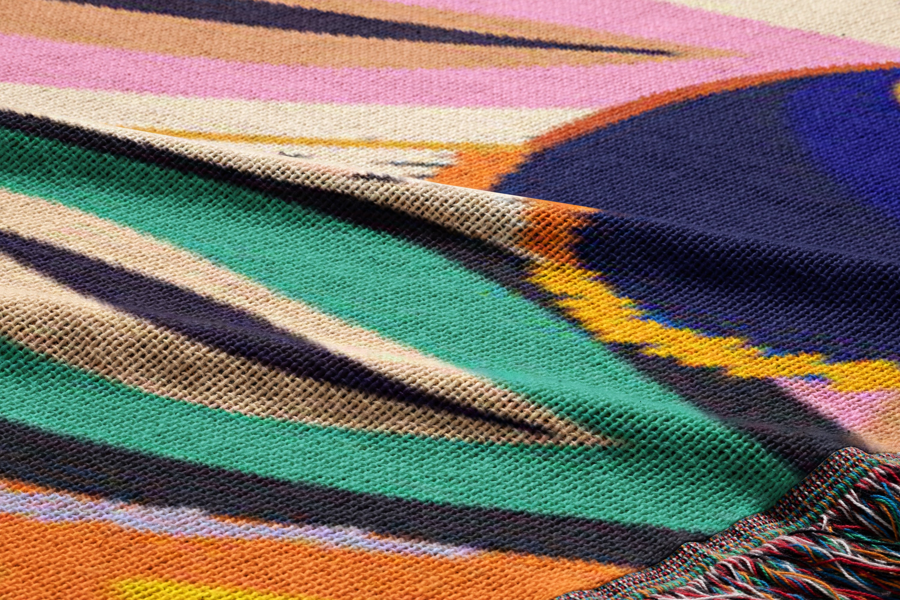 Multicolor woven throw discount blanket