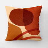 Warm Red Tones Terracotta Mid Century Modern Throw Pillow Cover FLORENCE