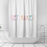 Rainbow Get Naked Funny Boho Shower Curtain GET NAKED