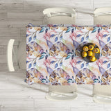 Watercolor Feathers And Lilies Pastel Floral Bohemian Tablecloth GRETA