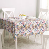 Watercolor Feathers And Lilies Pastel Floral Bohemian Tablecloth GRETA