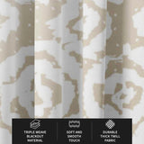 Wabi Sabi Scandinavian Shibori Print Beige White Blackout Window Curtain HILDA