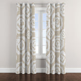 Wabi Sabi Scandinavian Shibori Print Beige White Blackout Window Curtain HILDA