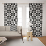 Black White Retro Mid Century Blackout Window Curtains EAMES