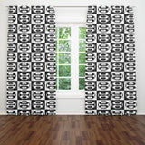 Black White Retro Mid Century Blackout Window Curtains EAMES
