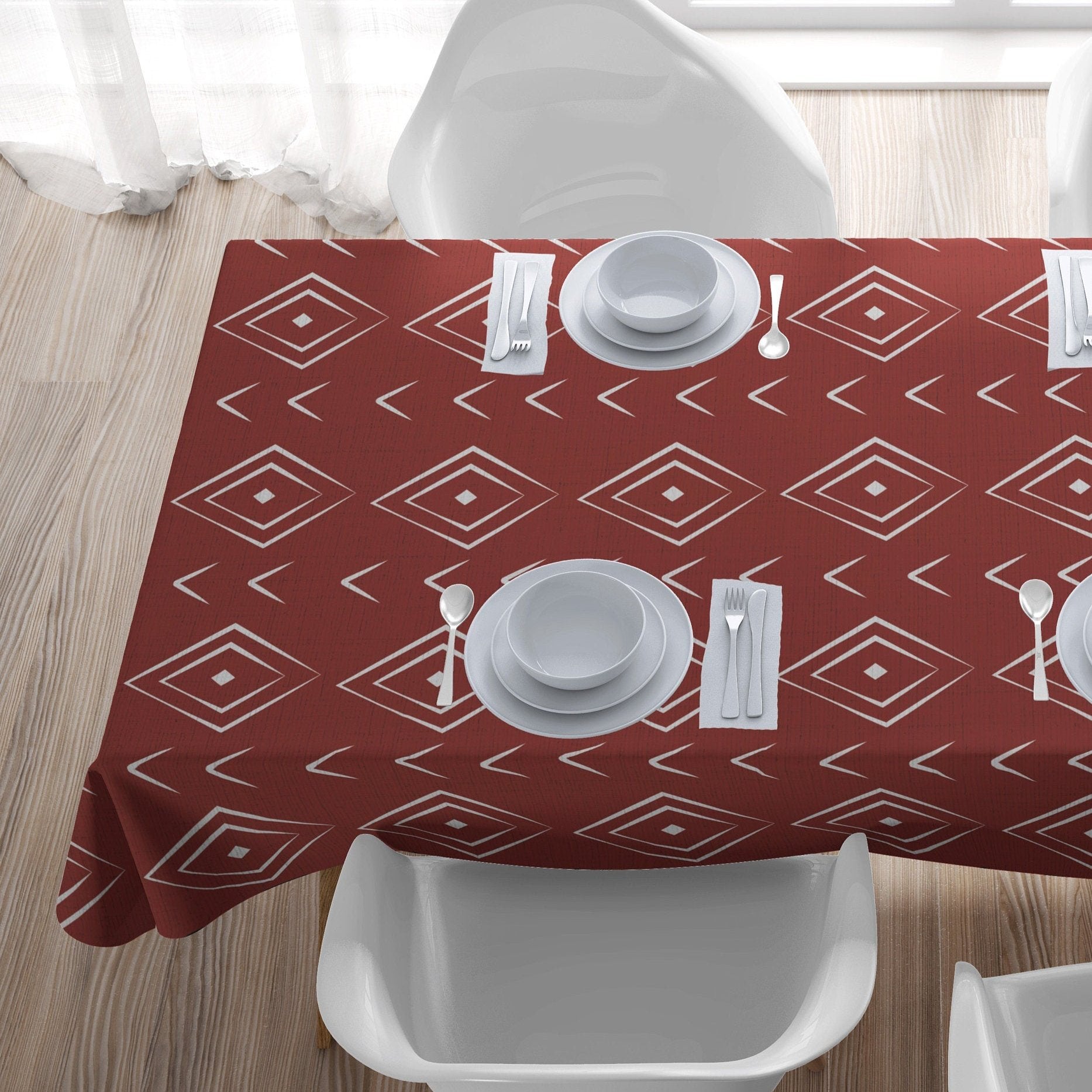 African Mudcloth Print Ethnic Tablecloth NARA