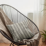 African Mudcloth Print Geometric Black White Ethnic Throw Pillow Cover CHIMA