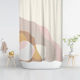 Abstract Shapes Pastel Earthy Neutral Minimalist Shower Curtain JALEN