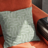 African Mudcloth Print Sage Green Throw Pillow Cover KAMARI