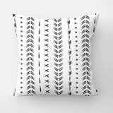 African Minimalist Black White Mudcloth Ethnic Throw Pillow Cover KIGALI