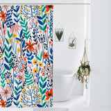 Multicolor Tiny Wild Flowers Botanical Floral Shower Curtain LANEY