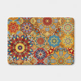 Bohemian Gyspy Patchwork Floral Mandala Boho Chic Bath Mat MANDALA