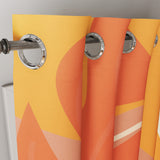Multicolor Leaves Tropical Blackout Window Curtains MATIRA - 2 Panels