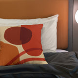 Warm Red Tones Terracotta Mid Century Modern Throw Pillow Cover FLORENCE