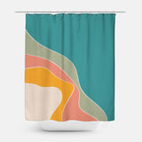 Abstract Shapes Pastel Colors Minimalist Shower Curtain NEMY