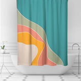 Abstract Shapes Pastel Colors Minimalist Shower Curtain NEMY