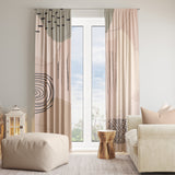 Abstract Art Scandinavian Neutral Pastel Mid Century Modern Blackout Window Curtains NEUTRA - 2 Panels - Nursery Curtains