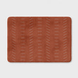 Minimalist Terracotta Rust Burnt Orange Ivory Farmhouse Bath Mat NIAMEY