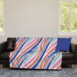 Abstract Geometric Shapes Muticolor Fleece Throw Blanket NISSA