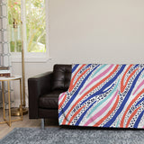 Abstract Geometric Shapes Muticolor Fleece Throw Blanket NISSA