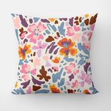 Blooming Flowers Multicolor Botanical Floral Throw Pillow Cover FLORA