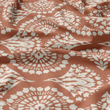 Abstract Geometric Damask Rust Brown Cotton Duvet Cover Set ROCHELLE
