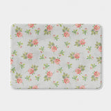 Vintage Retro Pink Roses Rustic Light Gray Farmhouse Bath Mat ROSE