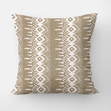 Wabi Sabi Shibori Japanese Print White Beige Throw Pillow Cover SAKURA