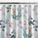 Vintage Lilies Classic Dusty Pink Teal White Floral Shower Curtain LILJA