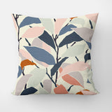 Abstract Leaf Botanical Pastel Throw Pillow Cover THALIA