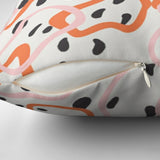 Abstract Geometric Shapes Orange Pink Throw Pillow Cover SELMA