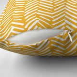 African Minimalist Yellow White Mudcloth Throw Pillow Cover FURAHA
