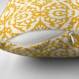 Wabi Sabi Shibori Japanese Print White Yellow Throw Pillow Cover AKIARA