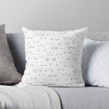 Boobs Female Body Feminist Boho Throw Pillow Cover BOOBS