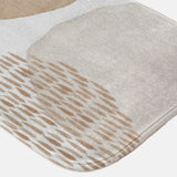Abstract Art Ivory White Beige Neutral Boho Bath Mat ADELE