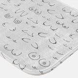 Boobs Female Body Feminist Funny Art Boho Bath Mat BOOBS