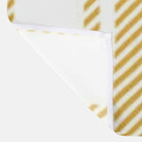 Golden Yellow Stripes White Rustic Farmhouse Shower Curtain CASSIDY
