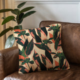 Abstract Peonies Natural Colors Floral Throw Pillow Cover HELMI